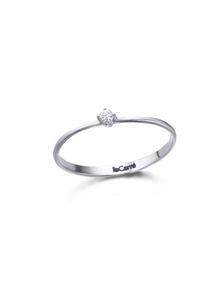 ct-0.05 ANILLO SOLITARIO O.BLANCO DE 18K