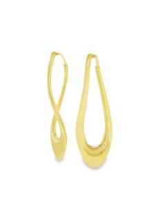 PENDIENTES LARGOS FORMA ORO DE 18K