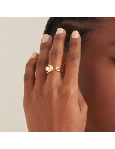 ANILLO AJUSTABLE ESCULPIDO CON PERLA CHAP DE 1ªLEY 2