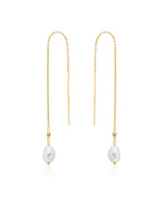 PENDIENTES PERLA ENHILO PLATA CHAP DE 1ª LEY