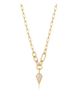 GARGANTILLA CADENA CON COLGANTE GOTA ZN PLATA CHAP