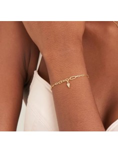 PULSERA DE CADENA GRUESA CON COLGANTE DE GOTA ZN 2