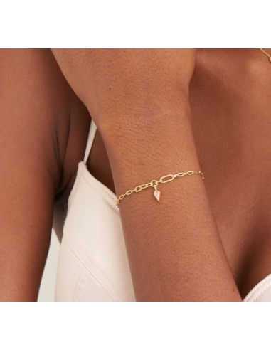 PULSERA DE CADENA GRUESA CON COLGANTE DE GOTA ZN