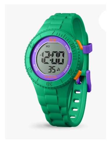 RELOJ DIGITAL VERDE VIOLETA NARANJA