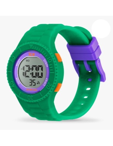 RELOJ DIGITAL VERDE VIOLETA NARANJA