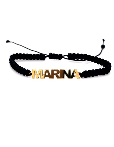 PULSERA MACRAME NOMBRE BIG PLATA DE 1ª LEY