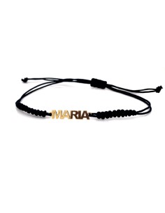 PULSERA MACRAME NOMBRE SMALL PLATA DE 1ª LEY