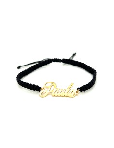 PULSERA MACRAME PAULA PLATA CHAPADA DE 1ª LEY