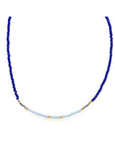 GARGANTILLA AZUL/AZUL ORO DE 18K