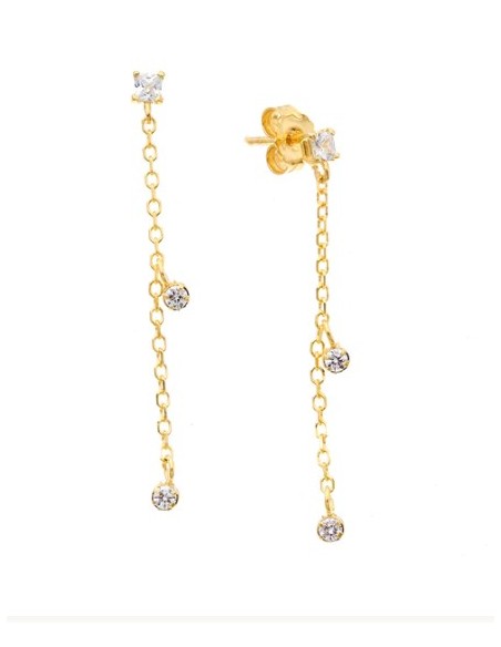PENDIENTES LUCE TRES ZN ORO DE 9K
