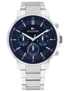 RELOJ TOMMY PLATEADO AZUL