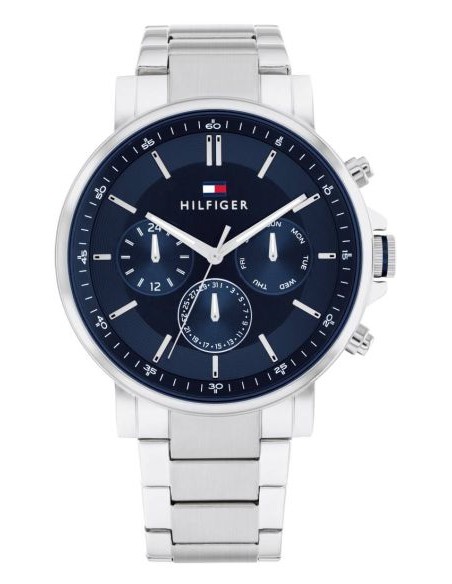 RELOJ TOMMY PLATEADO AZUL