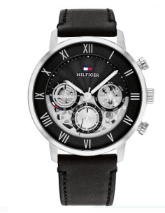 RELOJ  CORREA PIEL NEGRA