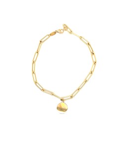 PULSERA ESLABONES CÍRCULO ORO DE 18K