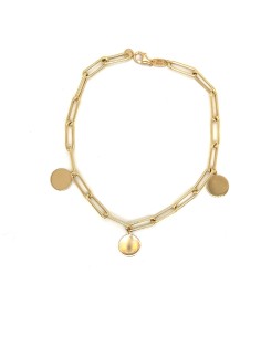 PULSERA ESLABONES CÍRCULOS ORO DE 18K