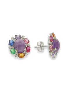 PENDIENTES ARCOIRIS ZN PLATA DE 1ª LEY