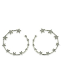 PENDIENTES ARO ESTRELLAS ZN PLATA DE 1ª LEY