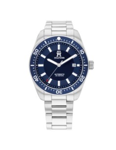 RELOJ TOMMY ICONIC PLATEADO Y AZUL 91