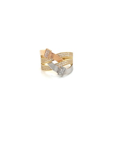 ANILLO TRICOLOR GARONA ORO DE 18K