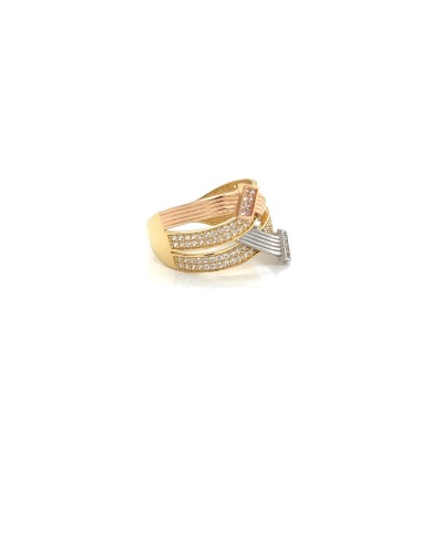 ANILLO TRICOLOR GARONA ORO DE 18K