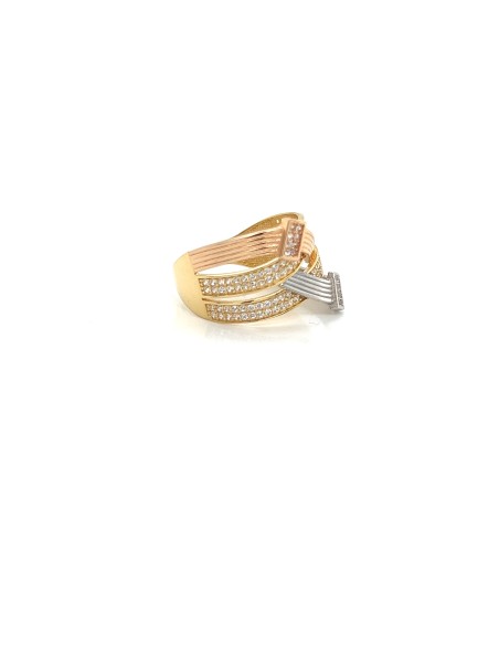 ANILLO TRICOLOR GARONA ORO DE 18K