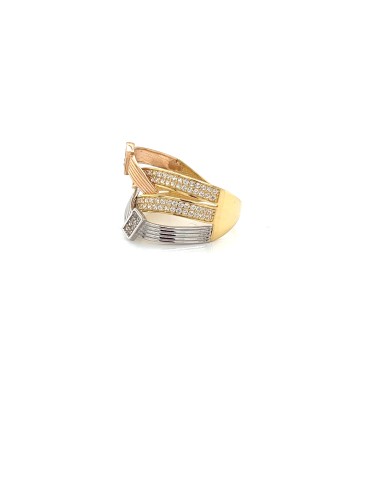 ANILLO TRICOLOR GARONA ORO DE 18K