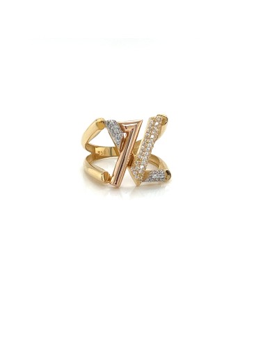 ANILLO LOU TRICOLOR ORO DE 18K