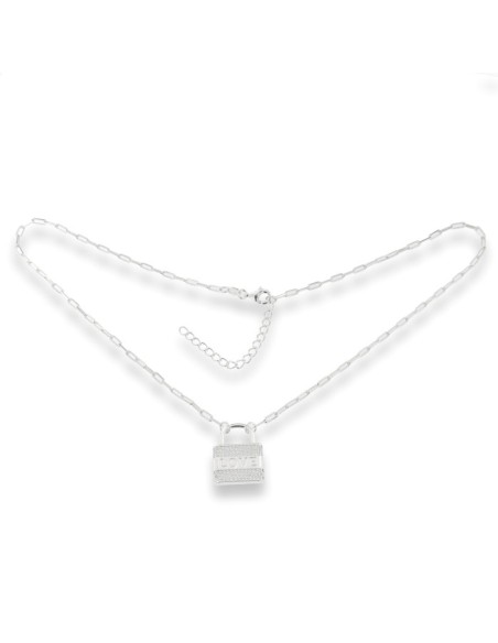 GARGANTILLA LOVE CANDADO PLATA DE 1ª LEY