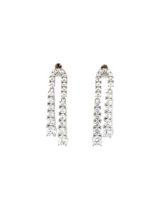 PENDIENTES CIRCONITA BLANCA  PLATA 1ª LEY