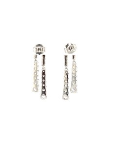 PENDIENTES CIRCONITA BLANCA  PLATA 1ª LEY 2
