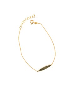 PULSERA PLAVA OVAL ORO DE 9K