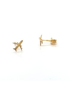 PENDIENTES AVIÓN ORO 9K