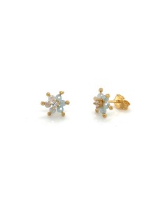 PENDIENTES FLORECILLA ZN ORO 9K