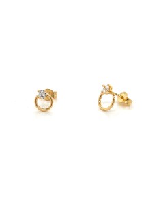 PENDIENTES REDONDO ZN ORO 9K