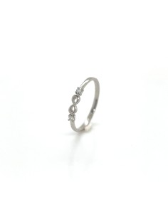 0,07ct- ANILLO INFINITO DIAMANTES ORO 18K