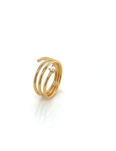 ANILLO HILO CON ZN ORO 9K