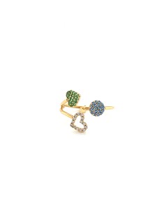 ANILLO COLORATO ORO 9K