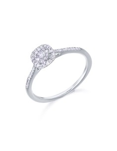 ct-0.19 ANILLO ROSETA DESTINY ORO BLANCO 18K 