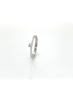 ANILLO SOLITARIO ORO BLANCO 9K