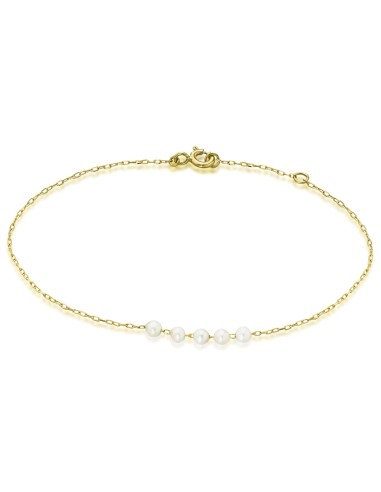 PULSERA 5 PERLAS CULTIVADAS DE 3MM