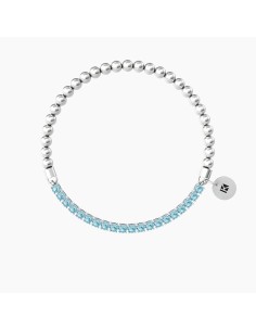 PULSERA ELÁSTICA DE ACERO CON ZN AZULES 2