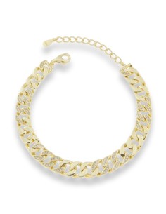 PULSERA CADENA ZN DUE GOLD PLATA DE 1ª LEY