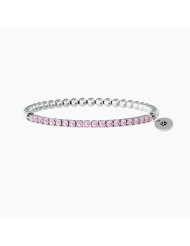 PULSERA ELÁSTICA ACERO CIRCONITAS ROSAS