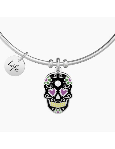 PULSERA ACERO CALAVERA MEXICANA