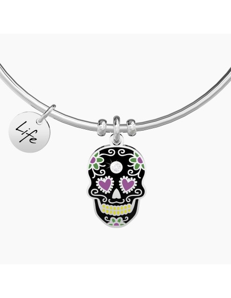 PULSERA ACERO CALAVERA MEXICANA