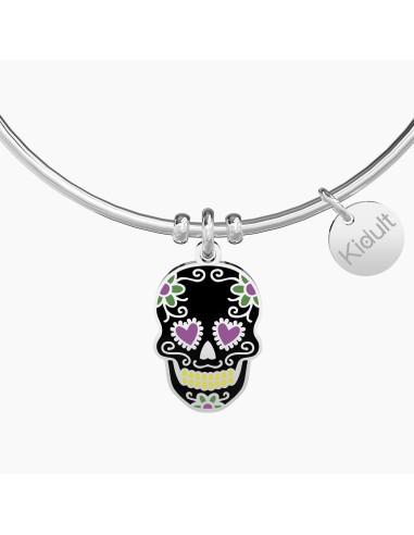 PULSERA ACERO CALAVERA MEXICANA
