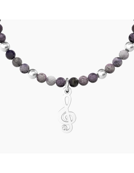 PULSERA ELÁSTICA CLAVE DE SOL ACERO