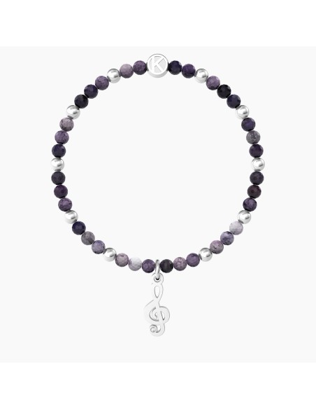 PULSERA ELÁSTICA CLAVE DE SOL ACERO