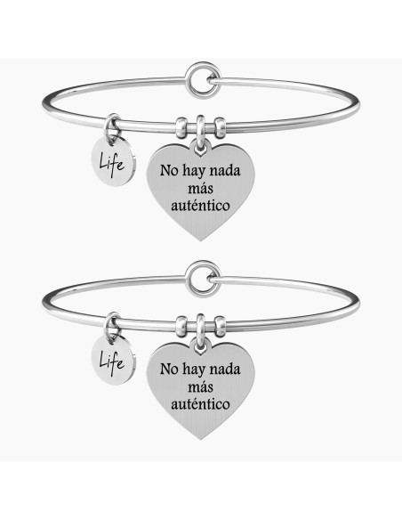 CONJUNTO DOS PULSERAS ACERO FORMA CORAZÓN
