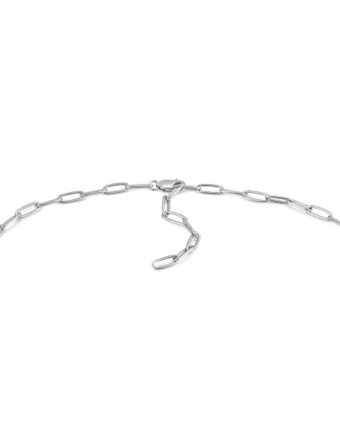 GARGANTILLA DE CONECTOR DE CADENA CON CHARM PLATA 